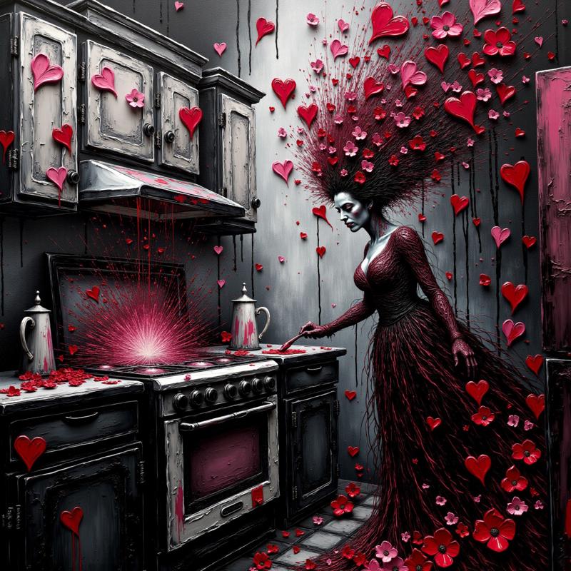 20240828_092602 impasto black-toned Primitive photo of an abyssal goth Queen of Hearts cooking in a kitchen in a bright mysterious hell, intrica 811315597 c=1 20 0.4 Euler flux1DevBNBNF4V2.jpg